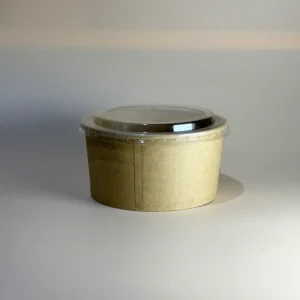 Kraft Bowl with Clear Lid
